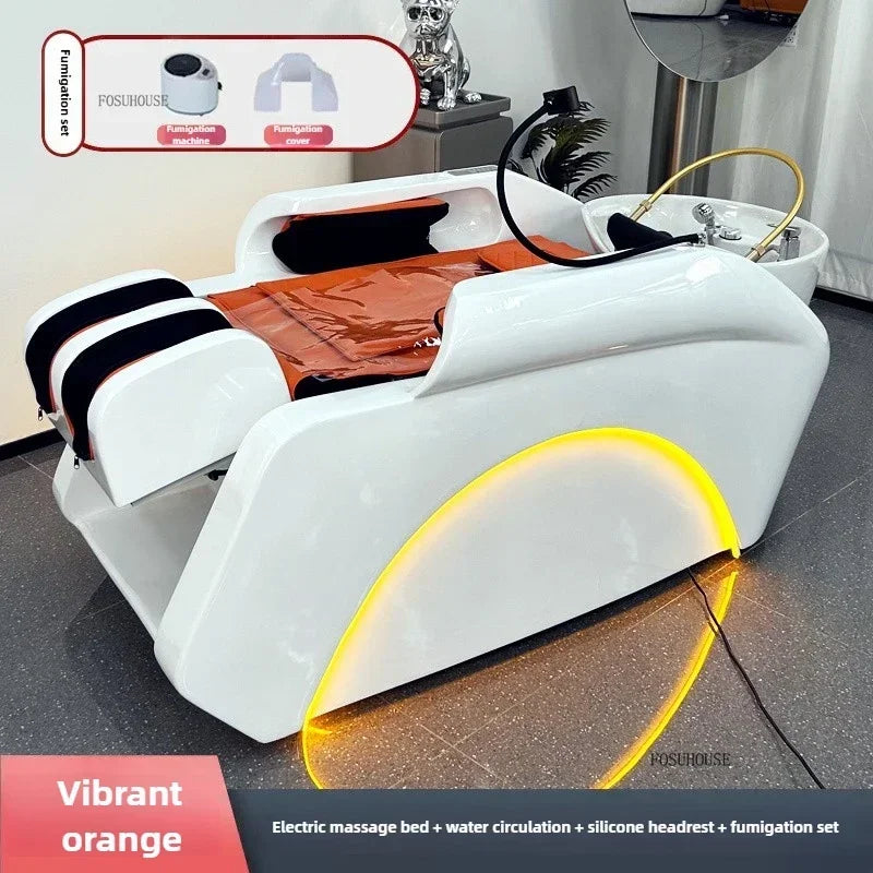 Multifunktionales Massage-Shampoo-Bett Friseursalon Spezial-Shampoo-Stuhl Salon Head Spa Ausrüstung High-End Salonmöbel