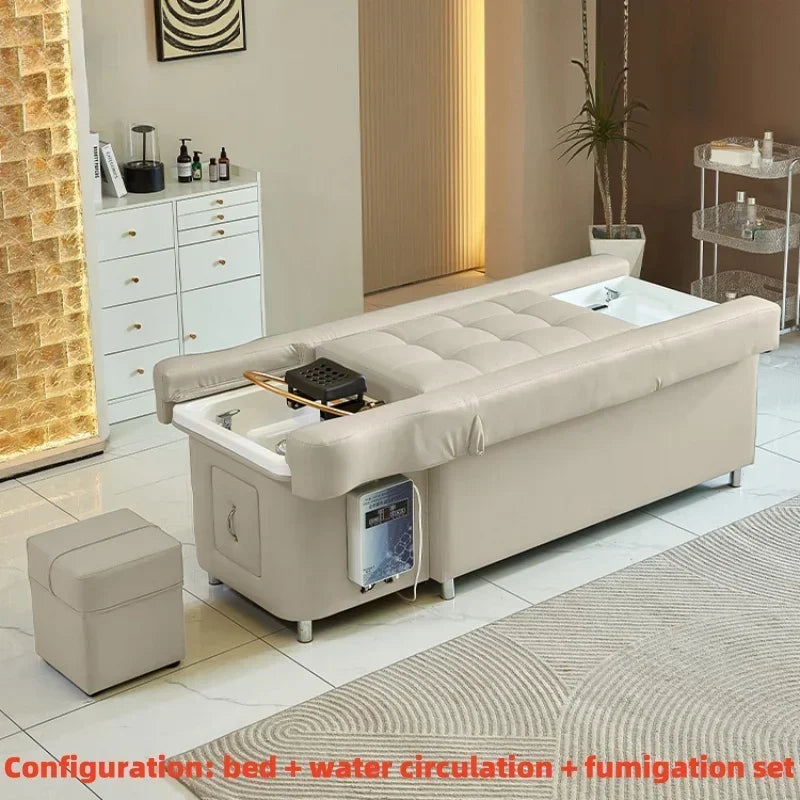 2025 Multifunctional Living Room Bed - Backrest Lift Foot Massage Shampoo Chair Function Comfortable Home Salon Furniture
