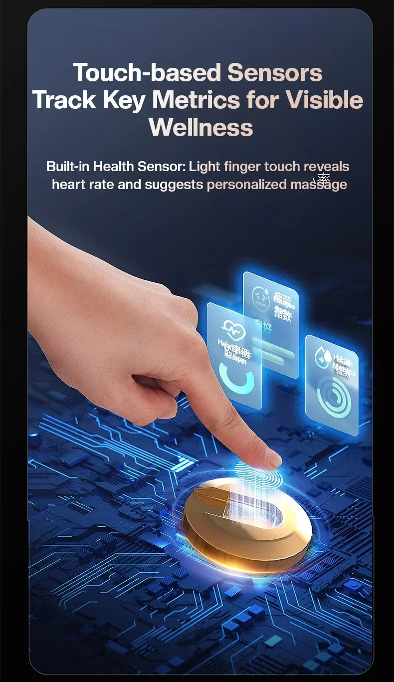 4D+3D-Massagesessel Ganzkörper-Massagesessel mit Schwerelosigkeitsfunktion, SL-Track, Shiatsu-Massage, Bodyscan, Fußrollen, Dehnfunktion, Heizfunktion