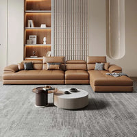 Europäisches Wohnzimmer-Sofa Echtleder-Ecksofa Modulares Luxus-Sofa Sala De Estar De Luxo Moderne Möbel