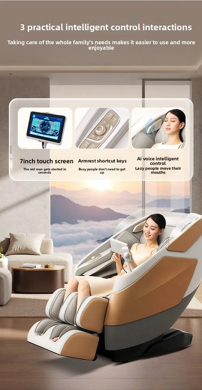 Ganzkörper-Massagesessel, Home Smart, Luxus, multifunktional, Relaxsessel, verstellbar, automatisch, Shiatsu, Entspannungstherapie, Design