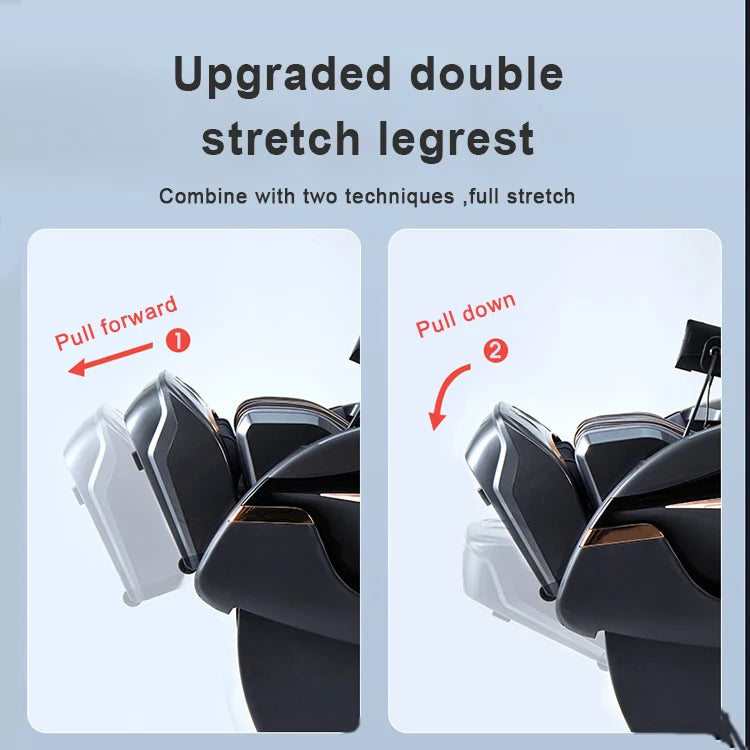 OSKOR 4D Zero Gravity Massagesessel Ganzkörperkabine mit Schlafhaube – Shiatsu-Massagesessel mit Wärme-Körperscan-SL-Schiene