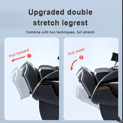 OSKOR 4D Zero Gravity Massagesessel Ganzkörperkabine mit Schlafhaube – Shiatsu-Massagesessel mit Wärme-Körperscan-SL-Schiene