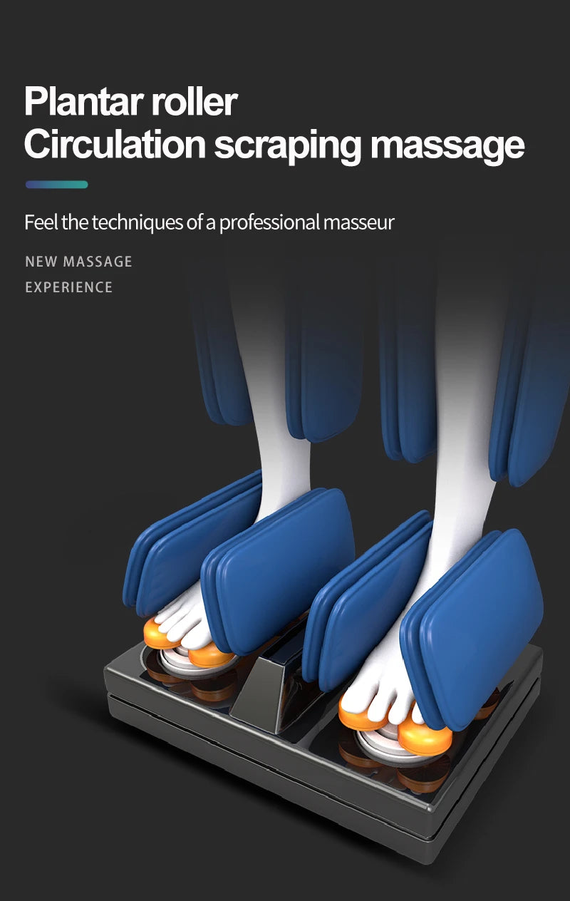 4D Ganzkörper-Massagesessel Zero Gravity Shiatsu-Massagesessel Bluetooth-Lautsprecher, Airbags, Heizung und Fußmassage