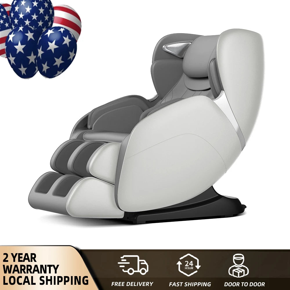 2 Jahre Garantie 4D SL Airbag Zero Gravity Ganzkörper-Massagesessel Home 3D Büro-Fußroller Shiatsu Bürostuhl Massagesofa