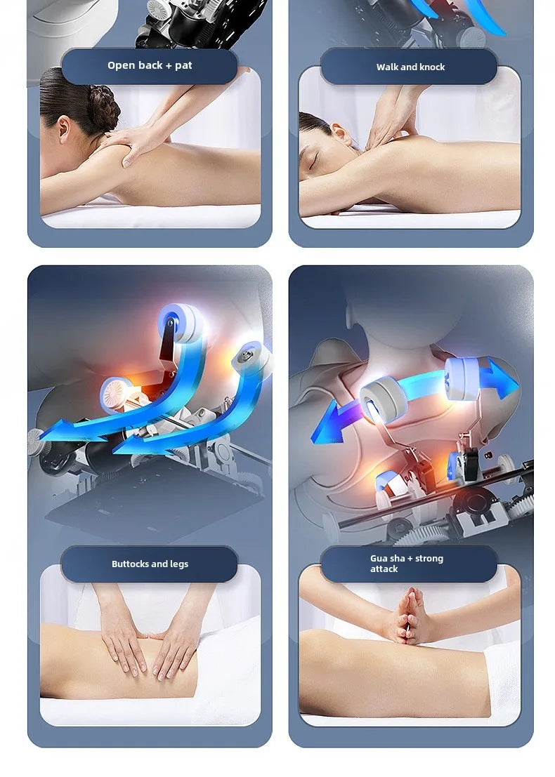 Ganzkörper-Zero-Gravity-Massagesessel mit Rücken-, Taillen-, Hüft-, Bein- und Fußmassage, 10 Rollen, Heizung, LCD-Touchscreen