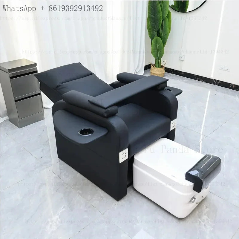 Fußbad-Nagelstuhl Pediküre-Stühle Salon SPA Fußmassage Maniküre Möbel Sofa Material mit elektrischer Rückenlehne