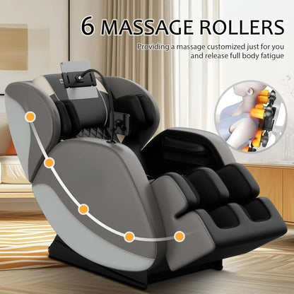 Massage Chair Full Body, Zero Gravity Massage Chair with Auto Modes, Airbag Massage, 6 Fix Point Rollers, Foot Massage,