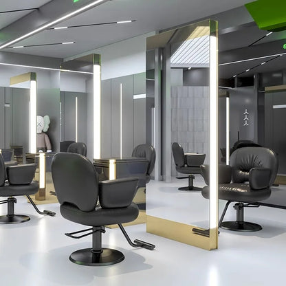 Barber shop mirror hair salon special hair salon mirror table single and double sided perm and dyeing trendy  with lamp floor