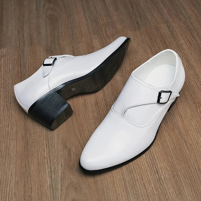 Men’s Brogue Dress Shoes – Thick Heel Leather Shoes for Weddings, Business & Casual Events