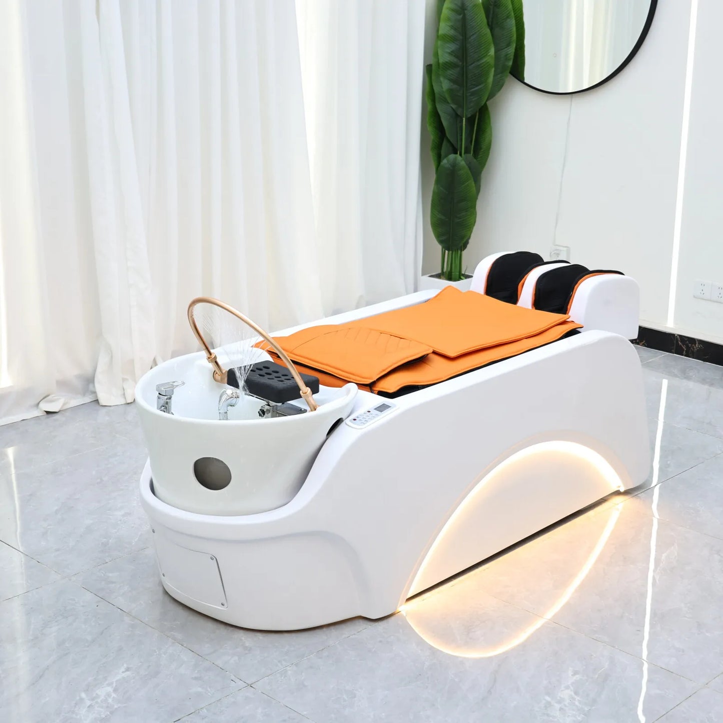 Intelligente Massage-Haarwaschliege, Massagetisch, Kopf-SPA-Salonmöbel für Luxussalons, Friseurdienstleistungen