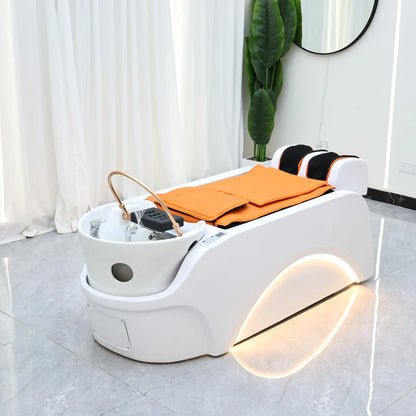Intelligente Massage-Haarwaschliege, Massagetisch, Kopf-SPA-Salonmöbel für Luxussalons, Friseurdienstleistungen