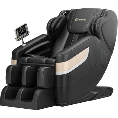 Massagesessel, Ganzkörper-Zero-Gravity-Massagesessel, mit Automatikprogrammen, Taillenheizung, LCD, Bluetooth, Fußmassage & Bodyscan