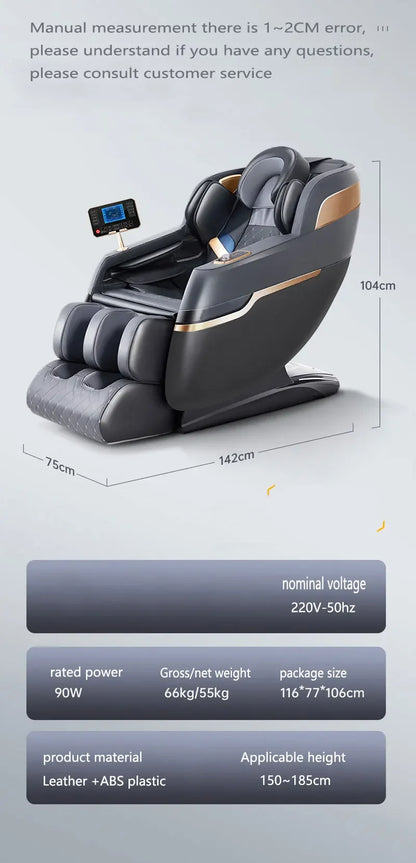 Massage Chair Gravity 3d Calf Full Body Massage Seat Chair Vibrating Smart Terapy 8 Roller