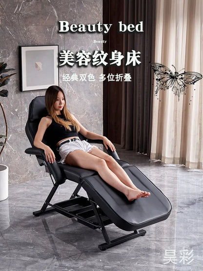 Tattoo Lounge Massage Tables Beauty Knead Comfort Iron Massage Tables Sleep PU Leather Furniture Letti Per Massaggi MH