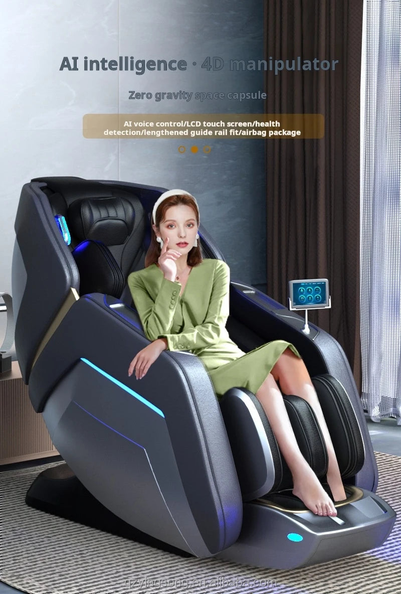 4D-Ganzkörper-Massagesessel, Schwerelosigkeitsfunktion & Gesundheitssystem | Smarte Entspannung für das Wohlbefinden zu Hause