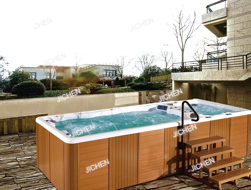 DepositZwei-Zonen-Luxus-Jacuzzi-Whirlpool-Kombination, neues Design, Schwimm-Spa-Pool