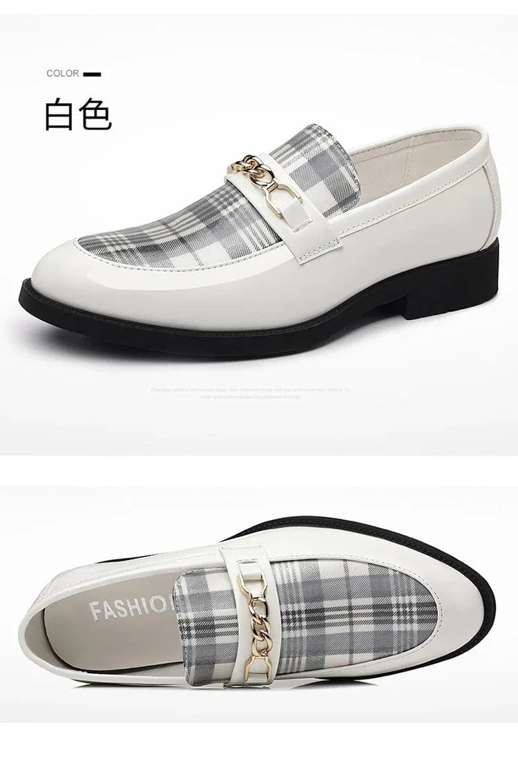 White Men’s Dress Shoes – Pointed Toe Leather Oxfords & Loafers