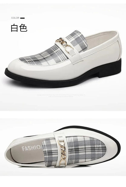 White Men’s Dress Shoes – Pointed Toe Leather Oxfords &amp; Loafers