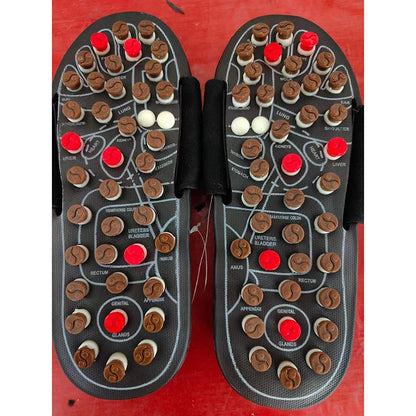 Akupressur-Massage-Pantoffeln, Therapie-Massagegerät Schuhe für Füße Unisex Home Flip Flop Gesundheitswesen Medizinische rotierende Fußmassage-Schuhe
