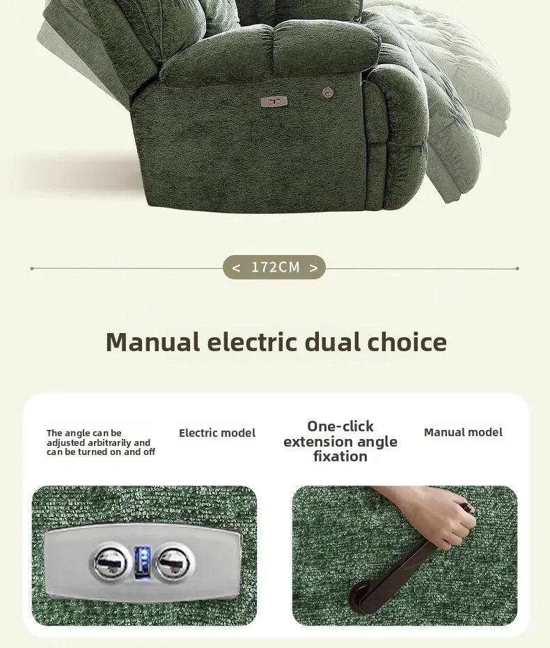 Smart Elektrischer Lazy-Sofa-Sessel Wohnzimmer Modern Einzelsitz mit Schlafmodus Multifunktionales Design Komfortable Ruhe