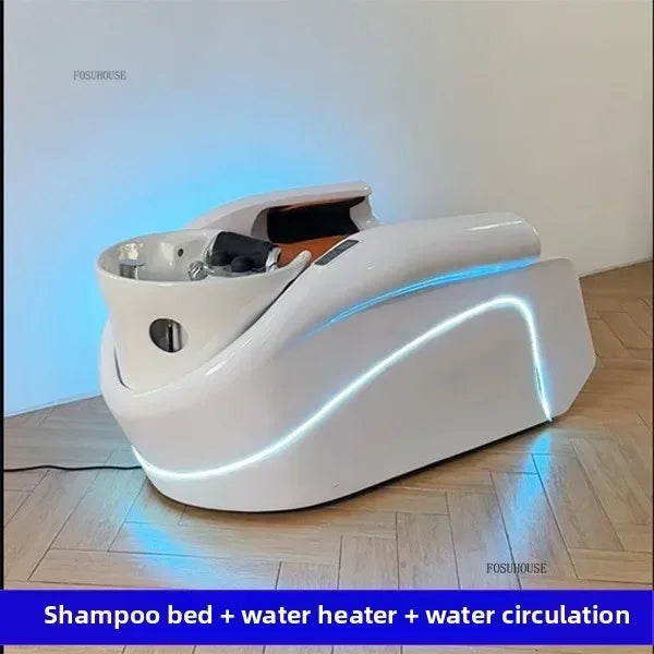 Massage-Shampoo-Bett Friseur-Haarsalon Elektrischer Laden Multifunktions-Shampoo-Stuhl Salonmöbel Begasungsmassagebett