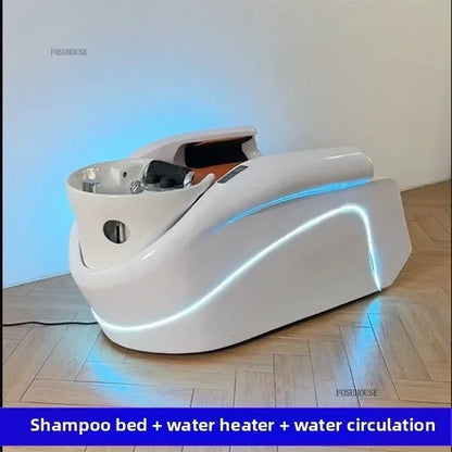 Massage-Shampoo-Bett Friseur-Haarsalon Elektrischer Laden Multifunktions-Shampoo-Stuhl Salonmöbel Begasungsmassagebett