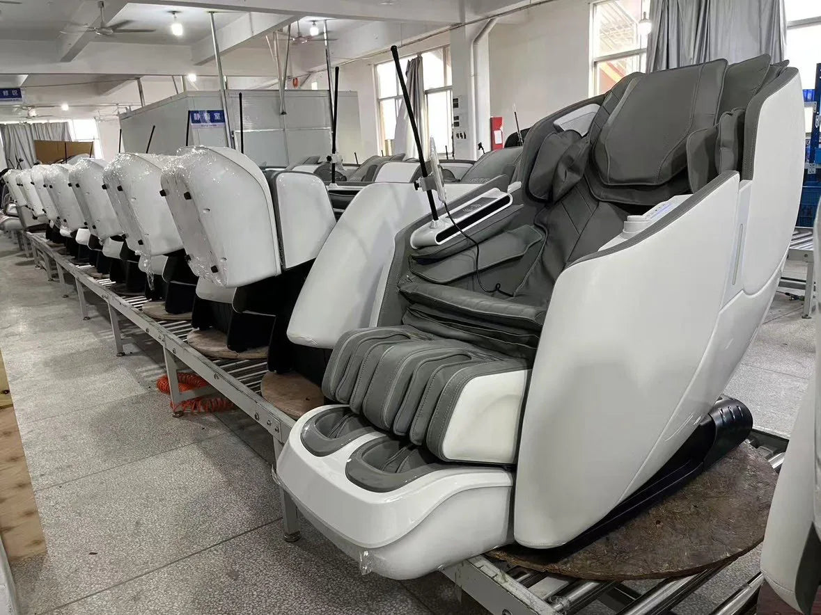 Luxury 4D SL Track 3D Zero Gravity Massage Chair Modern High End Electric Dual Core Zero Gravity Full Body  Massage Chair