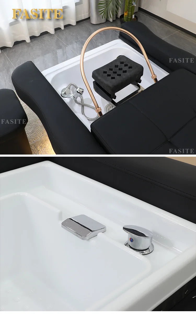 Electric Lifting Sofa Head Therapy Shampoo Bed Foot Therapy Beauty Bed Wellness Center Massage Water Circulation