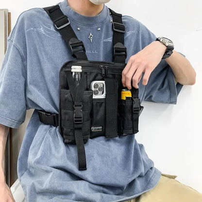 2025 Hip-Hop Streetwear Chest Bag – Unisex Tactical Vest Backpack with Multi-Function Pockets for Sport &amp; Travel