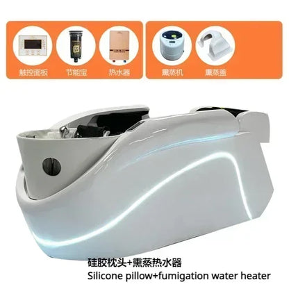 ss Neues intelligentes Massage-Shampoo-Bett Kopfpflege Begasung Wasserkreislauf Automatisches Massage-Shampoo-Bett