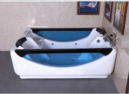 Hot sale large double massage acrylic bathtub with pillow