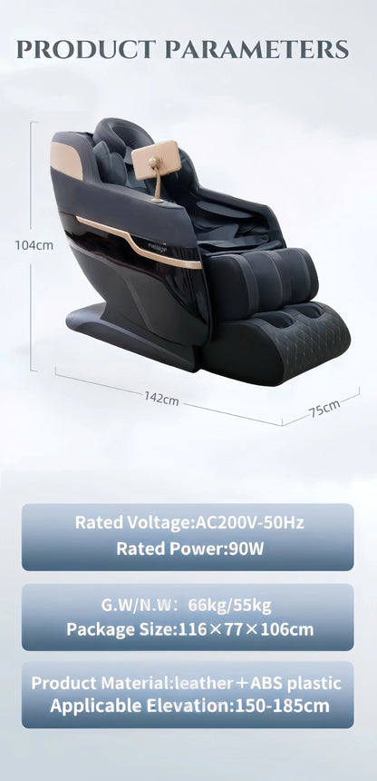Massage Chair Gravity 3d Calf Full Body Massage Seat Chair Vibrating Smart Terapy 8 Roller