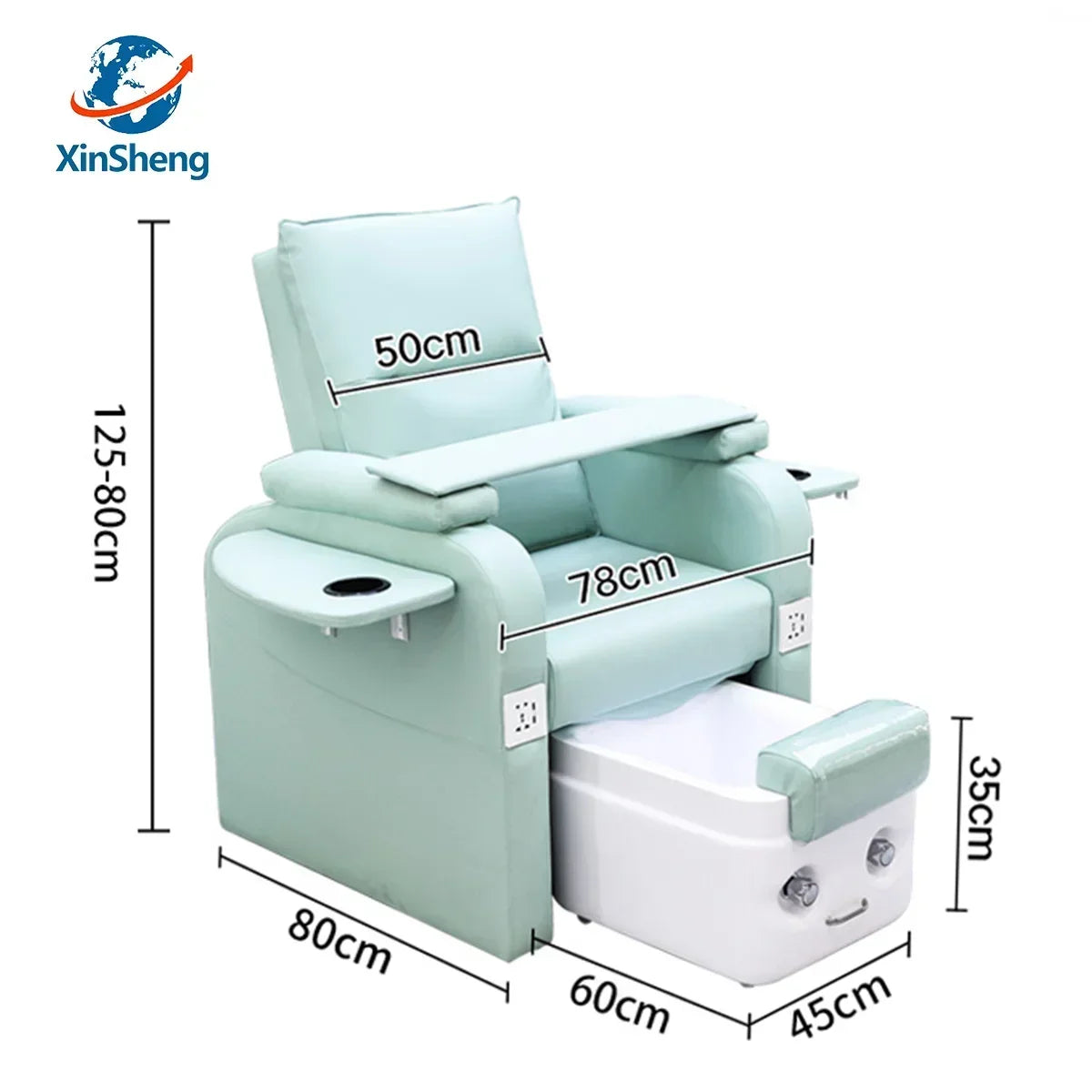 XinSheng Fußbad Nagelstuhl Pedikürestühle Salon SPA Fußmassage Maniküre Möbel Sofa Material Rückenlehne Elektrische Hebefunktion2026