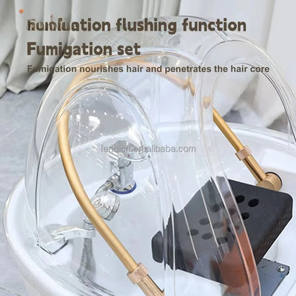Professional Luxury Lounge Chair Barber Shop Head Spa Massage Shampoo Bed Hair Shampoo Chair