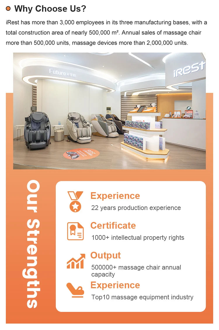 Luxury IRest T102 3D Zero Gravity Coin Back Legs Waist Airbags Massage Chair with Dropshipping Service