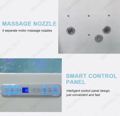 Kinder-Hydromassage-Whirlpool-Badewanne freistehend Acryl Kinderschwimmbecken Baby-Hydromassage-Badewanne
