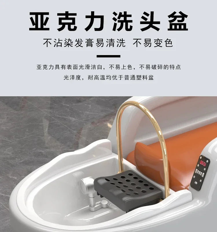 M178 Automatisches intelligentes elektrisches Massage-Shampoo-Bett für Friseursalons, spezielles Wasserzirkulations-Haarpflegebett
