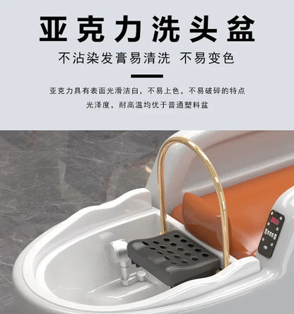 M178 Automatisches intelligentes elektrisches Massage-Shampoo-Bett für Friseursalons, spezielles Wasserzirkulations-Haarpflegebett