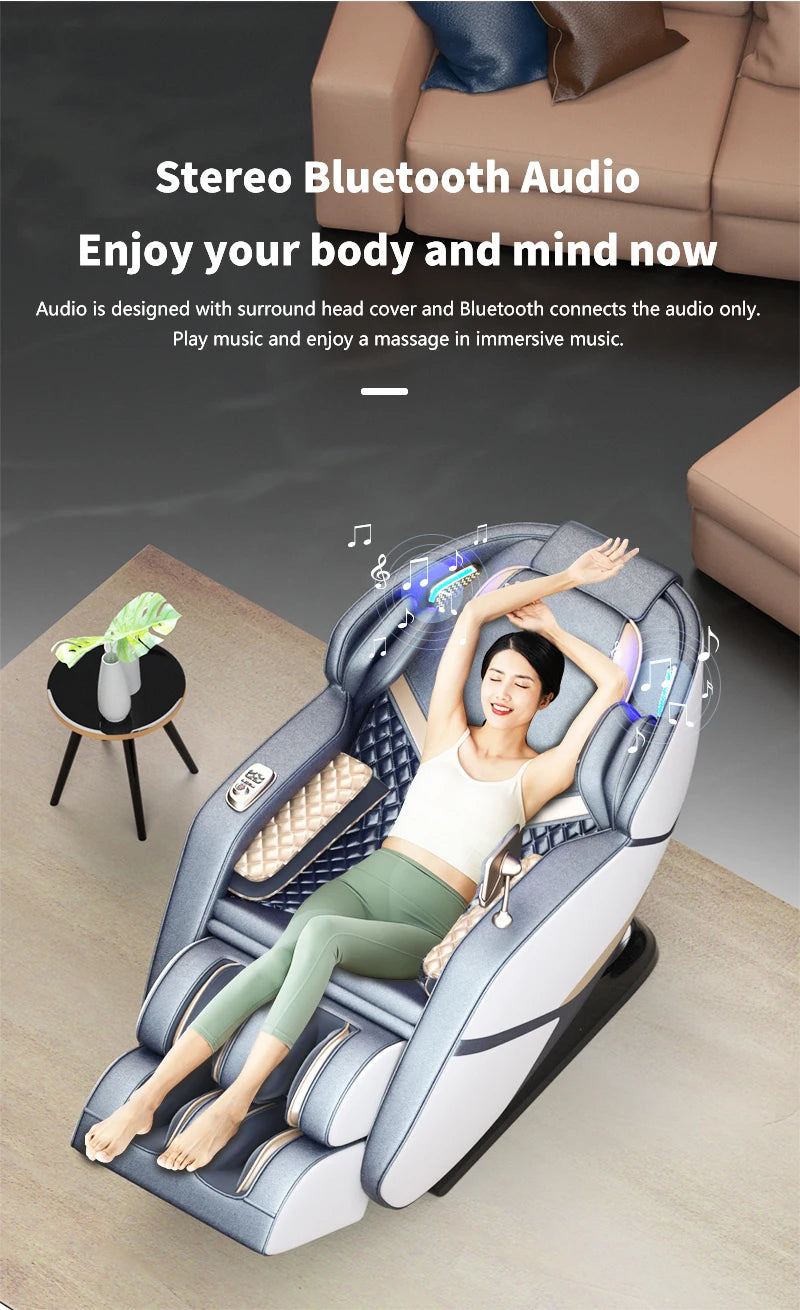 Fauteuil de massage commercial 5D avec fonction de chauffage et de massage