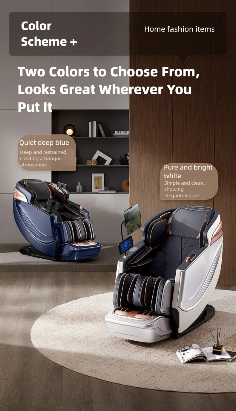 6D Smart Sensory Dual Movement SL-Track Massage Chair Thai Stretch Electric Leg Lift Leisure Sofa Zero Gravity Home Office Chair