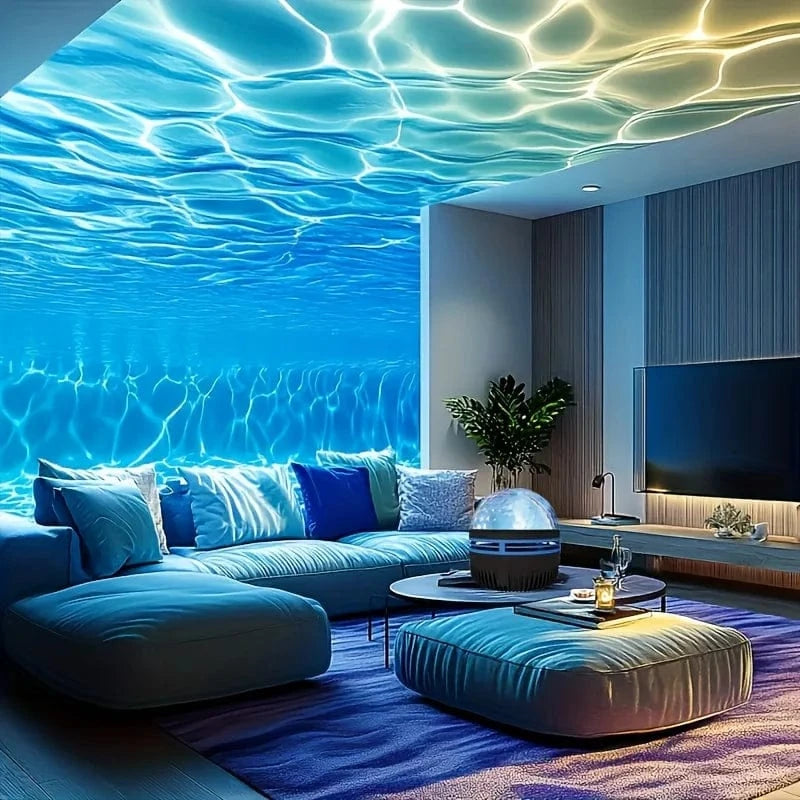 USB Powered Water Wave Effect Projector – 7 Color Modes, Ambient Night Light