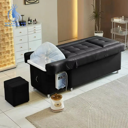 Friseur-Haarwaschbecken Head Spa Bett Rückenlift Thai-Massagestuhl Pedikürstuhl Shampoofunktionsbett