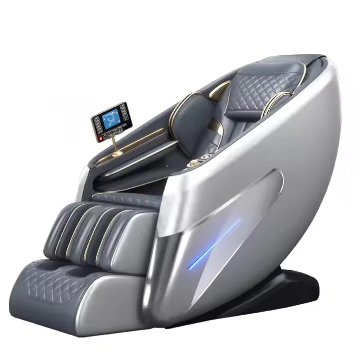 Home Use Smart Automatic Full Body SL Track Massage Chair with 3D Robot Arm Body Manipulator Long Rail PU Leather Material
