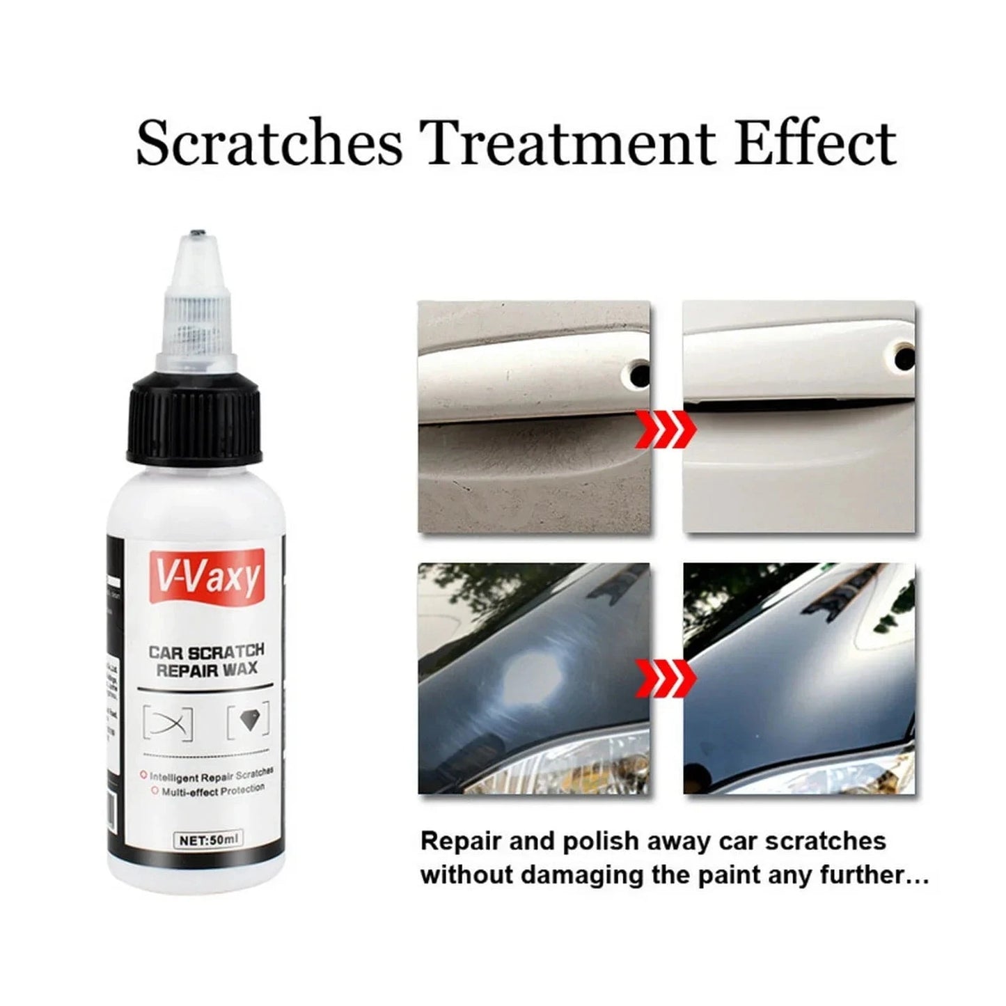 Car Scratch Repair Wax – Gentle Polish for Sun Lines, Nail Marks & Flying Paint