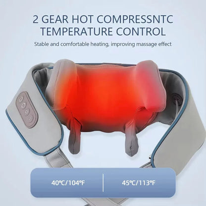 Wireless Neck &amp; Back Massager – Kneading Shoulder, Cervical, and Trapezius Relaxation Shaw