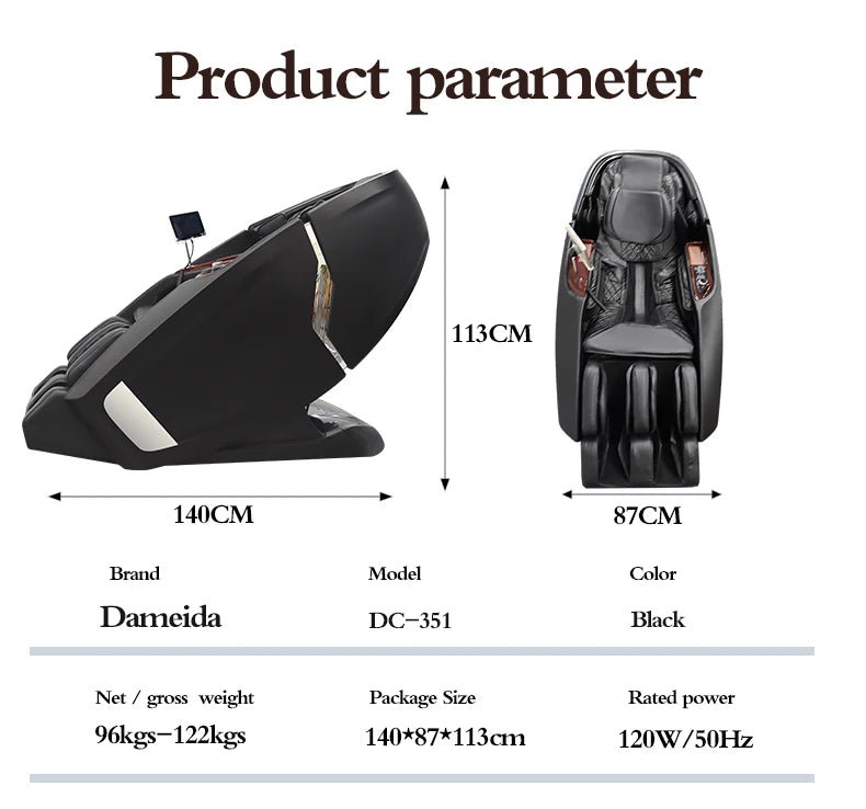 2025 New Tech 4D Massage Chair AI Voice Control Full Body Air Compression SL Track Heat Therapy Foot Roller USB Charging chair