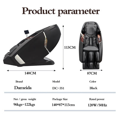 2025 New Tech 4D Massage Chair AI Voice Control Full Body Air Compression SL Track Heat Therapy Foot Roller USB Charging chair