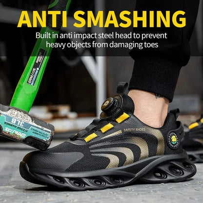 Lightweight Lace-Free Safety Shoes