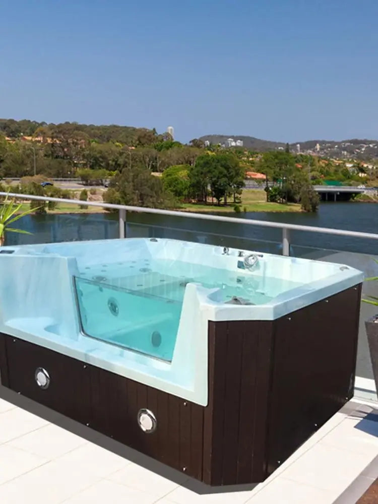 2200X1800X950mm 4-Personen-Schwimmbad Whirlpool-Badewanne Acryl-Hydromassage-Surfing-Massage-SPA H5530A